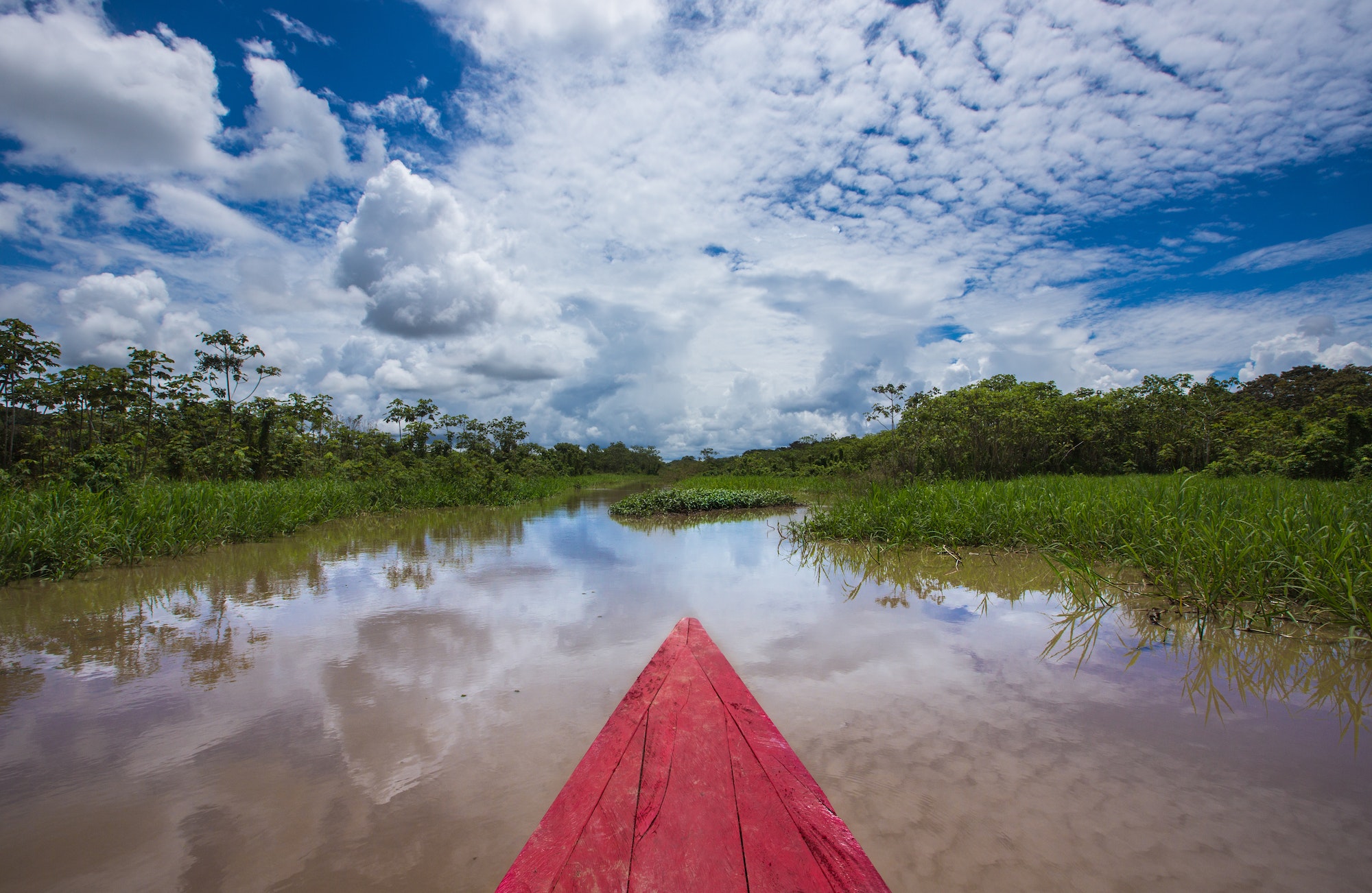 Beak of boat sailing on river