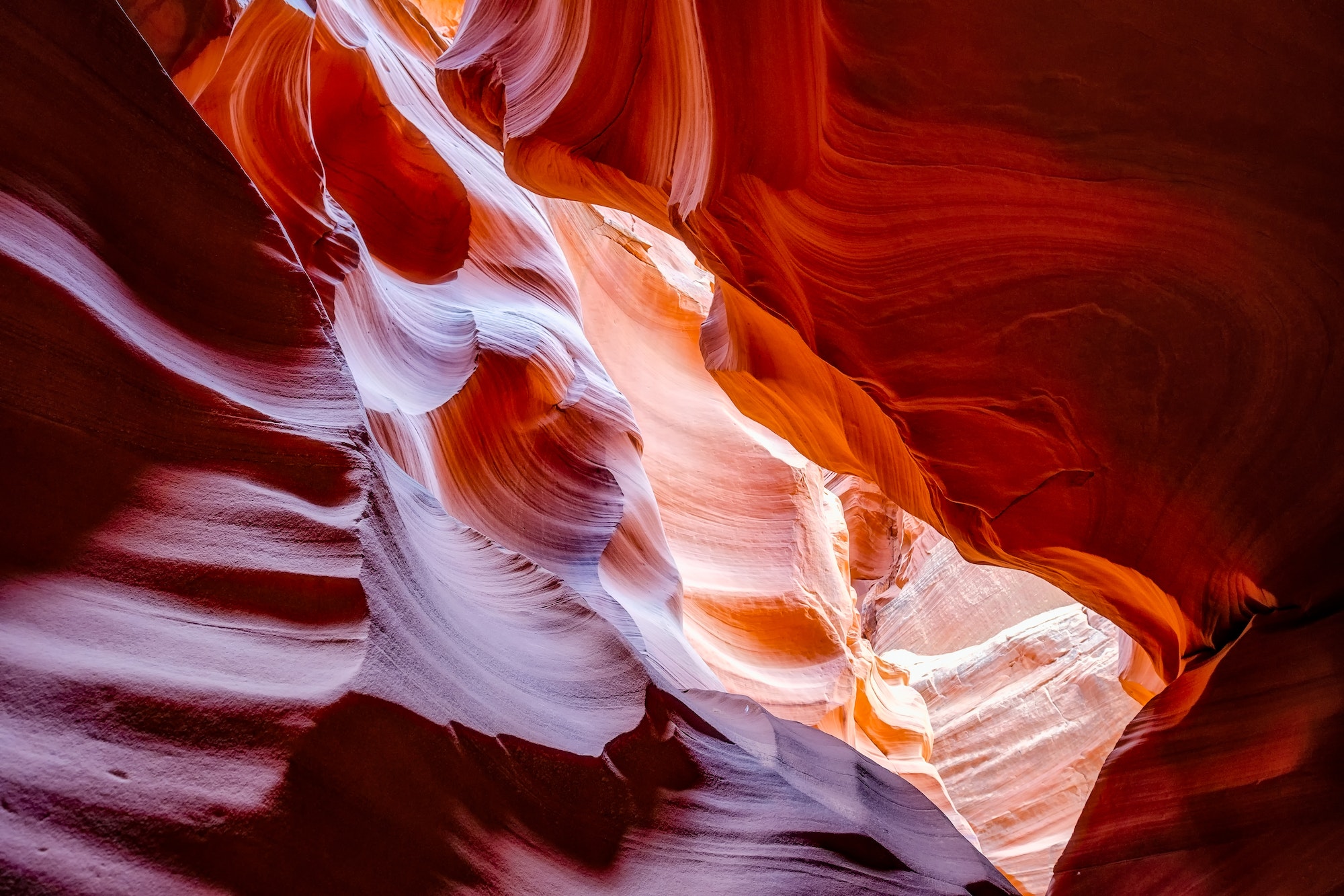 Landscape detail of Antelope canyon rock formations, Arizona